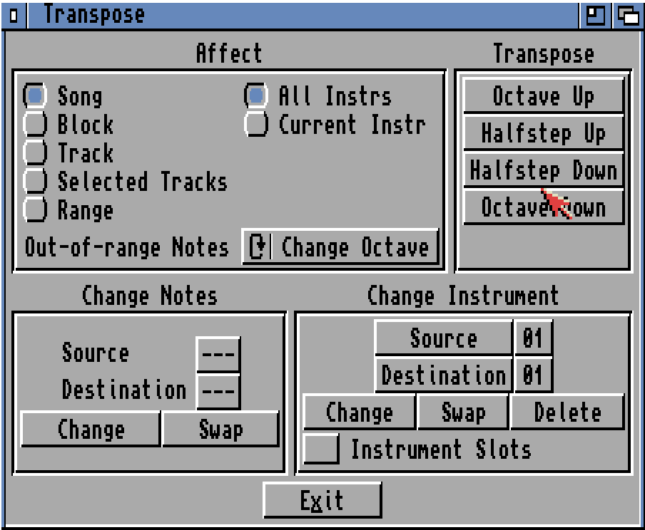 Transpose window
